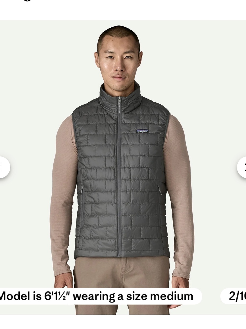 Patagonia Nano Puff Vest – Men’s M grey color